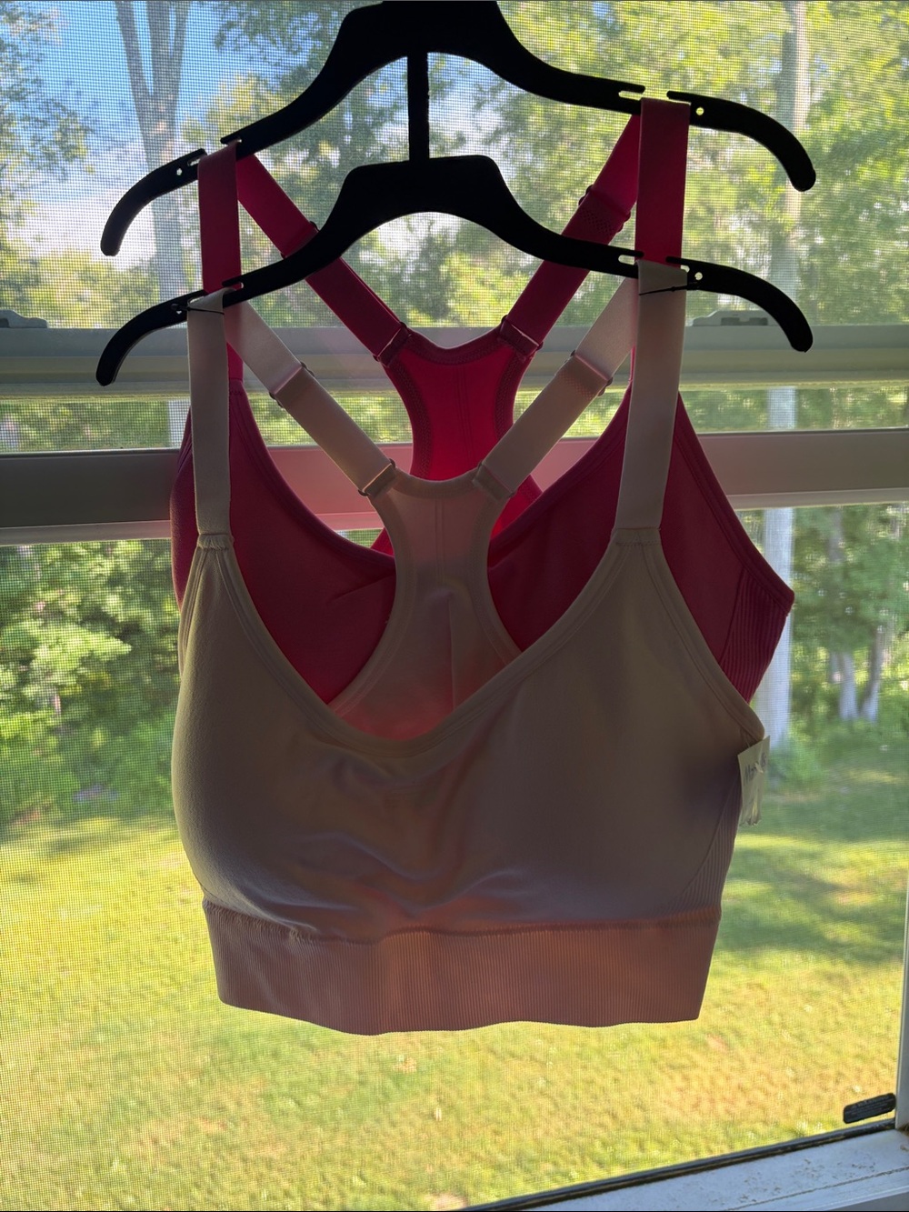 New Balance dark Pink & light pink Racerback Sports Bra Pair